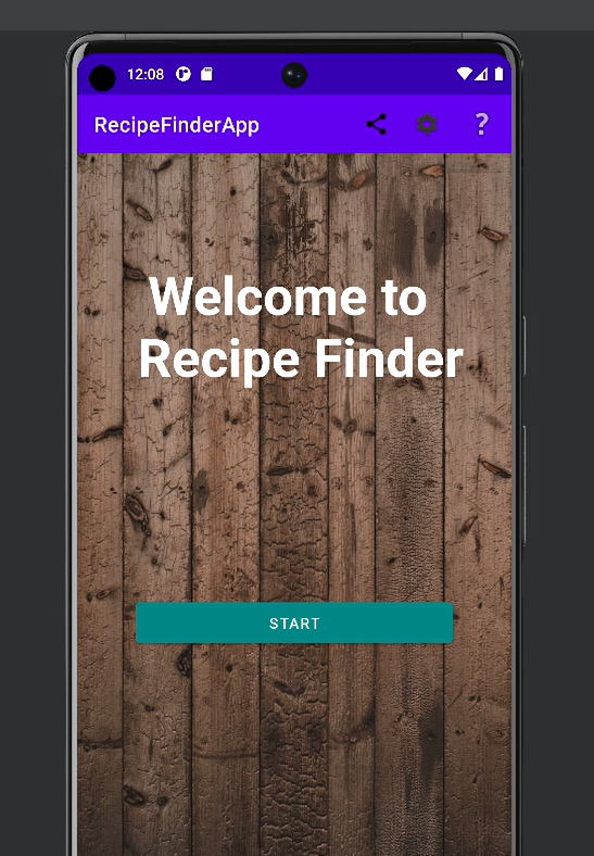 Picture of my recipe finder app