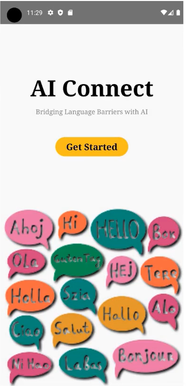 Image of the language chat app